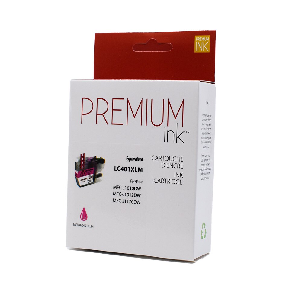 Brother LC401XLMS Comp Premium Ink Dye Magenta 500 copies